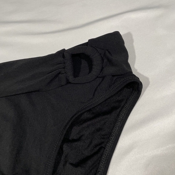 NEW Robin Piccone Kate‎ High Waist Bikini Bottoms in Black [SZ Small ] - Picture 4 of 12